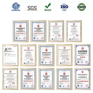 Được chứng nhận bởi SGS, ISO và Reach.